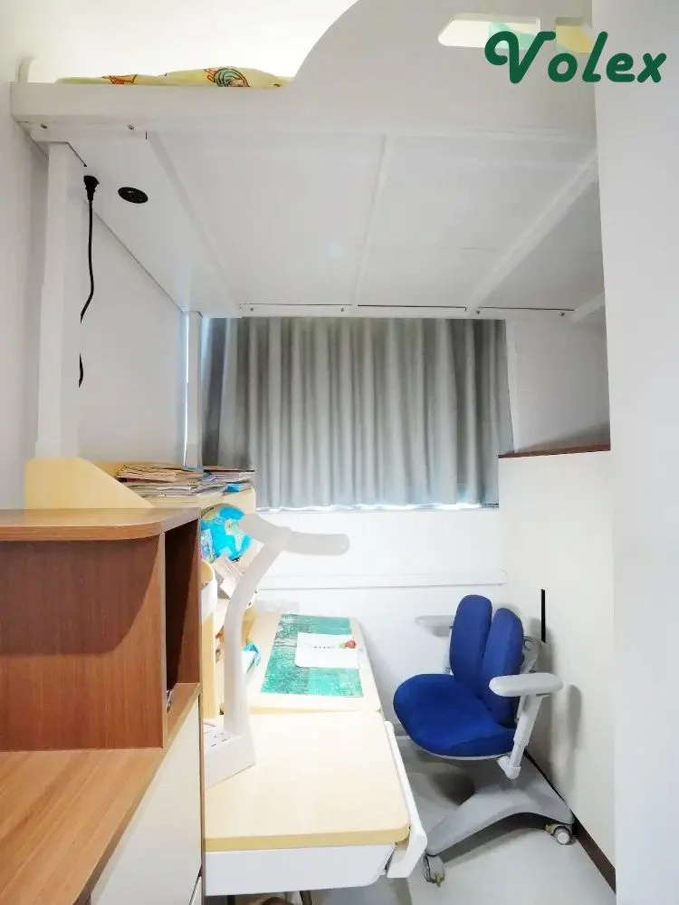 Lift loft bed in less than 4㎡ bedroom -Vakadesk (2) (1)