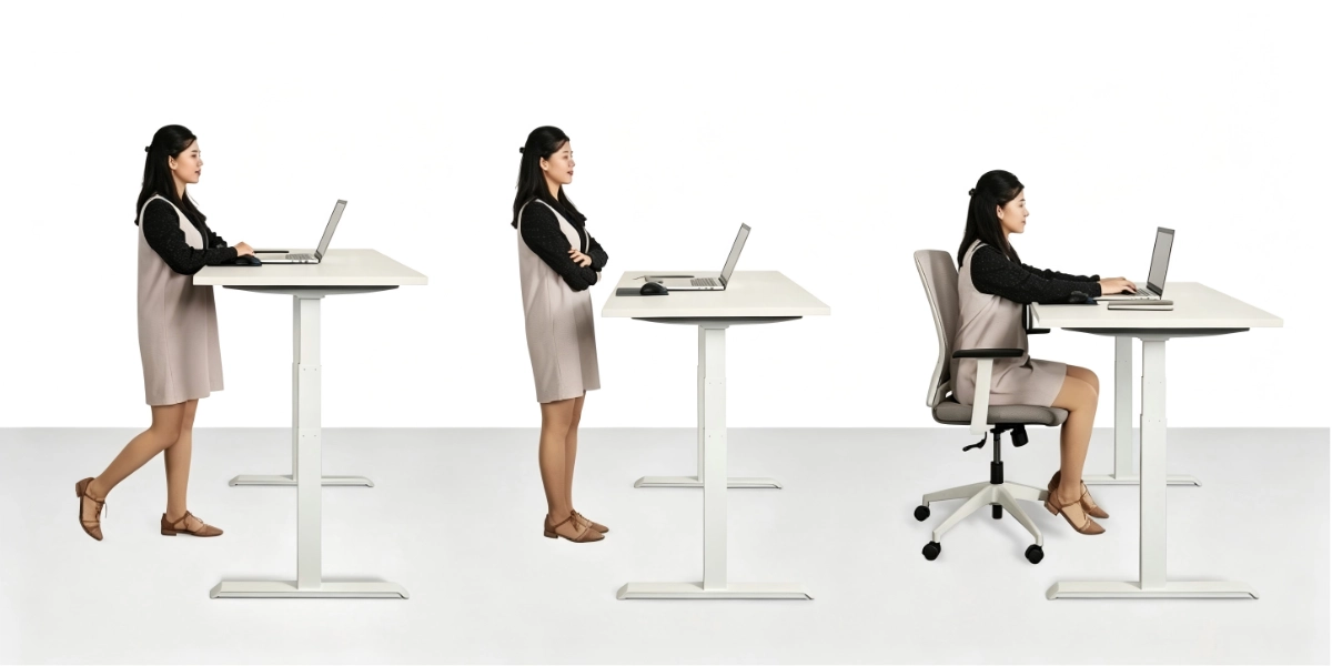 Workplace Ergonomics with Vaka standing desk from China factory
