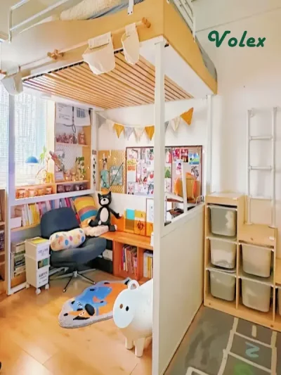 Electric height adjustable loft bed B01 _07 -Vakadesk