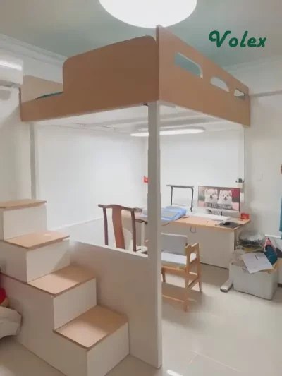 Electric height adjustable loft bed B01 _45 -Vakadesk