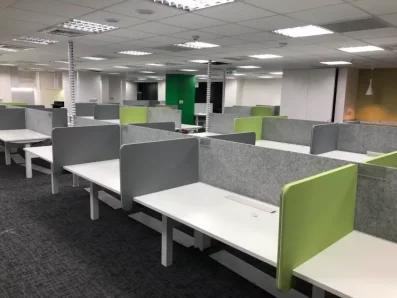 Ergonomic Furniture height adjustable sit-to-stand face-to-face worstation desk projects -Vakadesk 44 (2)