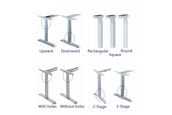 Standing desk leg options -Vakadesk